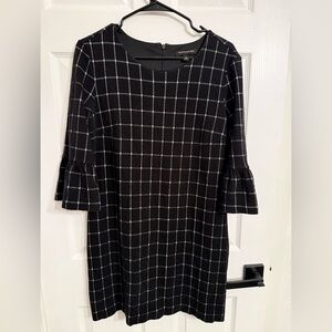 Banana Republic Black and White Grid Dress